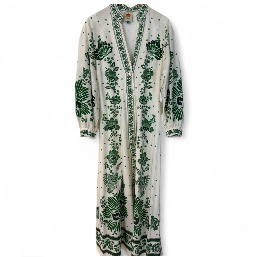 Farm Rio Forest Soul Off-White Maxi Dress